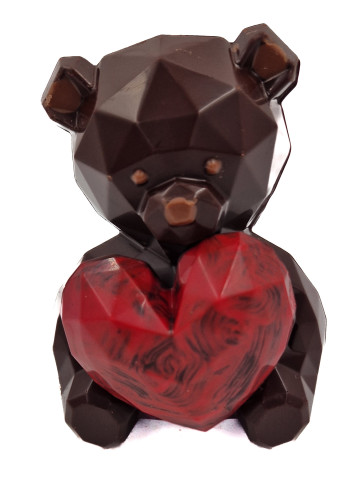 Peluche d'amour chocolat noir / Chocolat Saint-Valentin