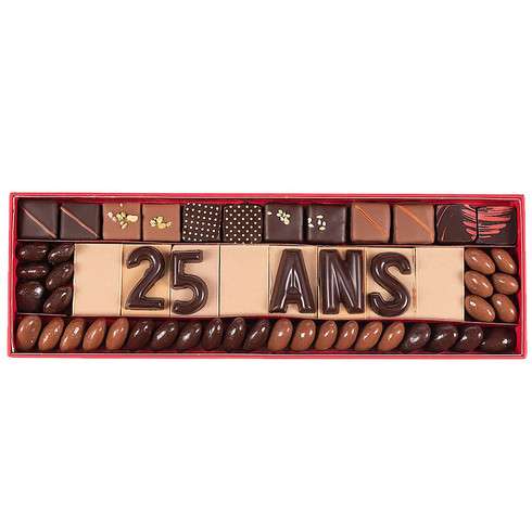 Chocolat Entreprise Anniversaire - 25 ANS / Cadeaux d'affaires en chocolat