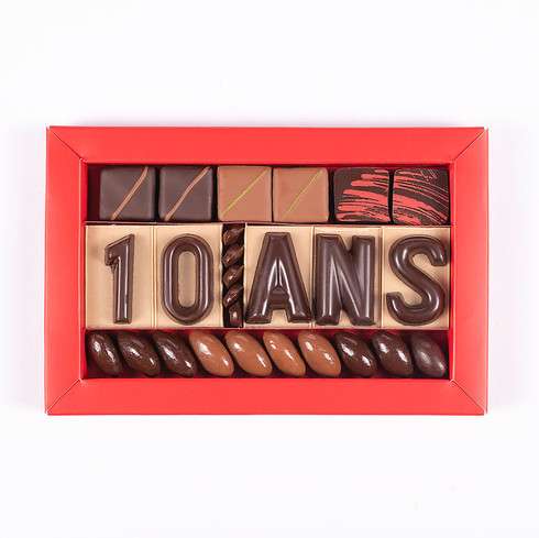 Chocolat Entreprise Anniversaire - 10 ANS / Cadeaux d'affaires en chocolat