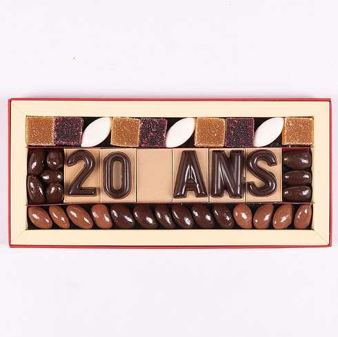 Chocolat Entreprise Anniversaire - 20 ANS / De 30 à 70 € HT