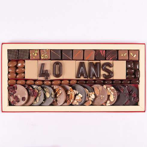 Chocolat Entreprise Anniversaire - 40 ANS / Cadeaux d'affaires en chocolat