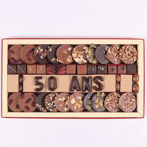 Chocolat Entreprise Anniversaire - 50 ANS / Cadeaux d'affaires en chocolat