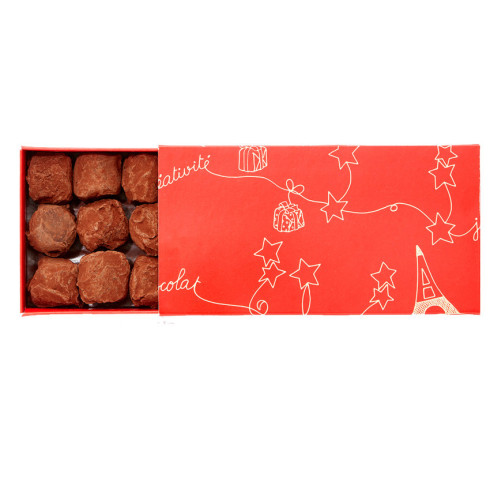 Ballotin de truffes artisanales - 3 tailles au choix / Boites de chocolats de Noël