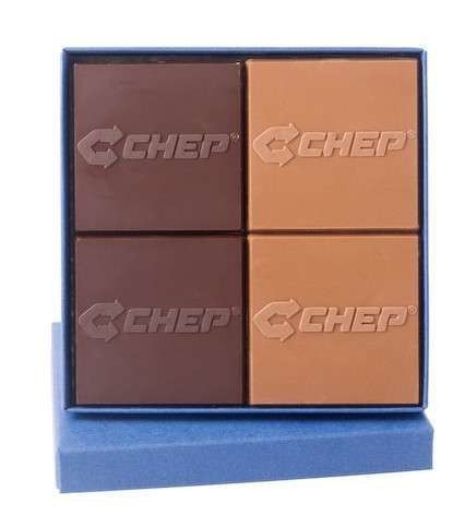 Carte de voeux en chocolat