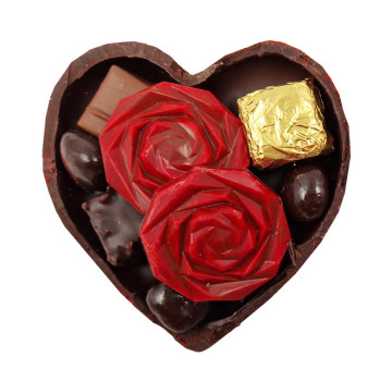 Bonbonnière cœur en chocolat noir Jadis et Gourmande