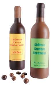 Bouteille en chocolat