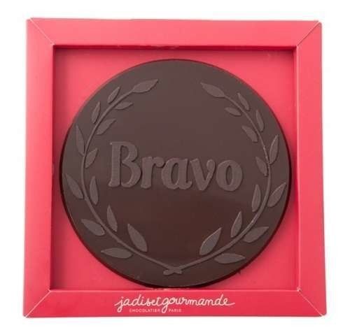 Médaille en chocolat et cadeau logotype / Gravure chocolat