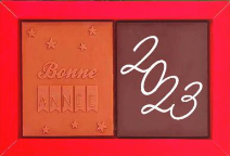 Chocolat Duo Bonne année 2023 / Chocolat Noël Entreprise, CSE & Mairies