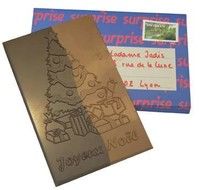 Carte postale en chocolat