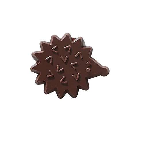 Hérisson en chocolat noir / Gravure chocolat