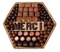Plateaux hexa chocolats et drag&eacute;es