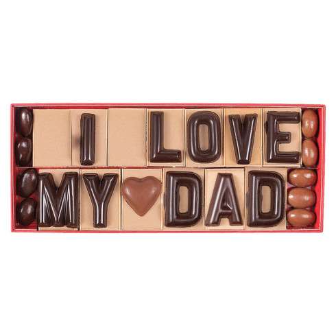Message un Père parfait en chocolat / Chocolats Fête des Pères