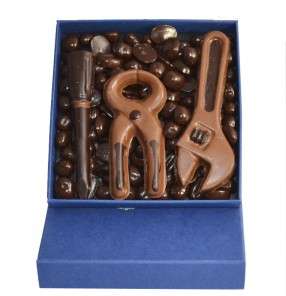 Boîte 3 outils et dragées chocolatées