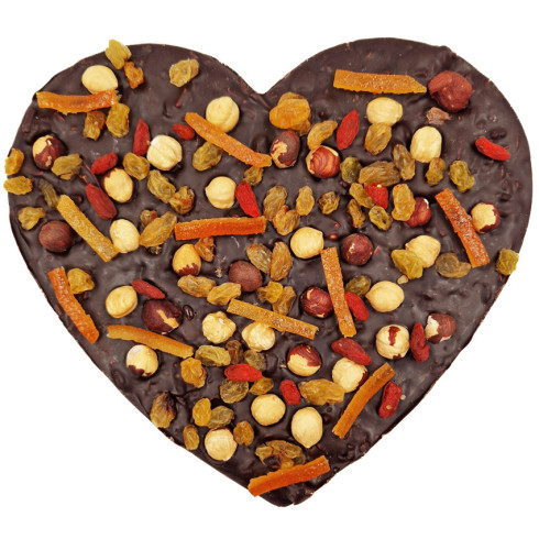 Méga tablette cœur chocolat noir / Chocolat Saint-Valentin