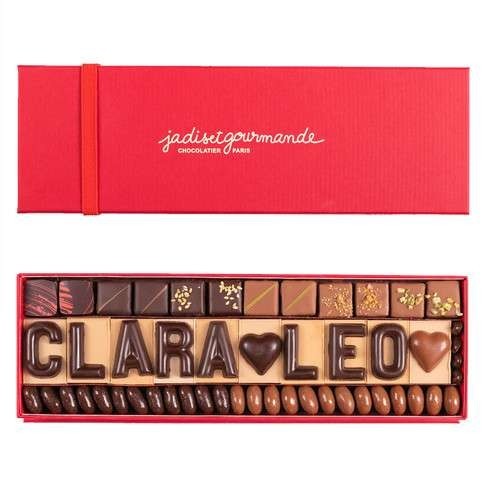 10 lettres pour un prénom chocolat (JGL) / Chocolat Saint-Valentin