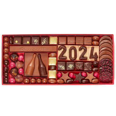 Voeux en chocolat Taille 4 / Chocolat Noël Entreprise, CSE & Mairies