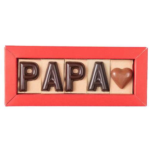 Message Papa en chocolat / Chocolats Fête des Pères