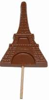 Sucette tour Eiffel en chocolat au lait