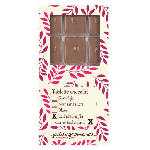 Tablette de chocolat au lait garnie de praliné / Les tablettes de chocolat