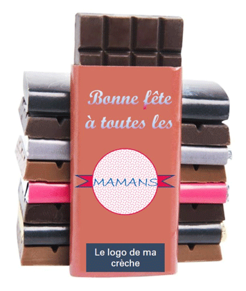 Chocolat publicitaire : Mini tablettes 13g à personnaliser / Chocolats emballés