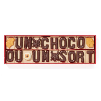 20 lettres en chocolat pralin&eacute; & gianduja (JGL) Jadis et Gourmande