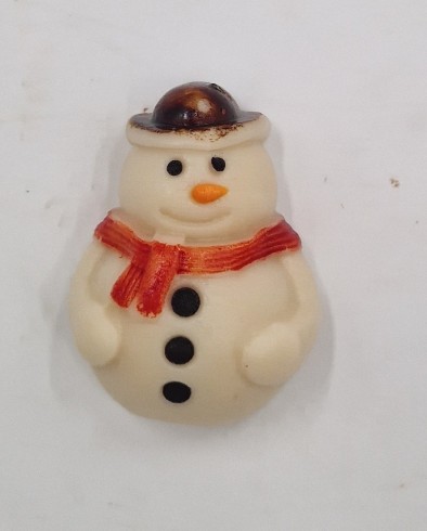 Bouchée Bonhomme de Neige en pâte d'amande / Tous les chocolats de l'Avent