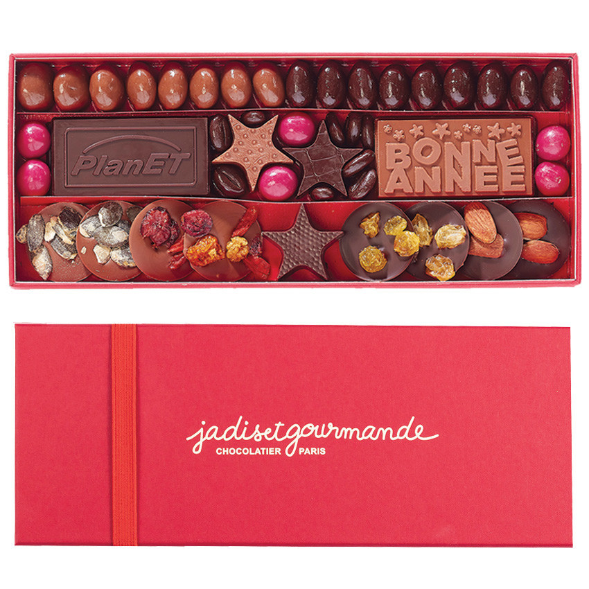 Coffret gourmand lait et noir, Les assortiments de chocolats