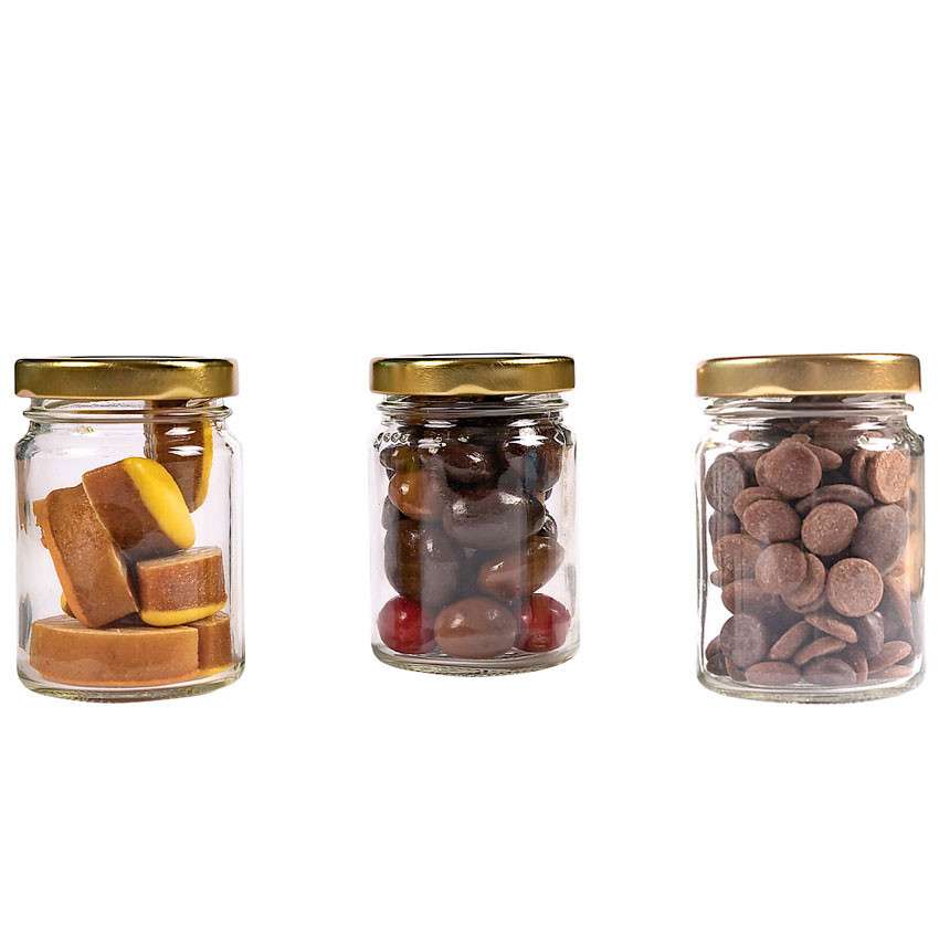 3 pots chocolats et confiseries