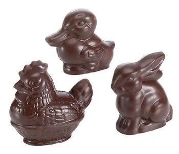 Mini Sujets de Pâques chocolat noir caramel - noir praliné Jadis et Gourmande
