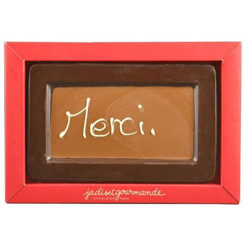 Ardoise merci en chocolat au lait / La Fin des Classes