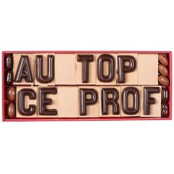 Message en chocolat "Au top ce prof" Jadis et Gourmande