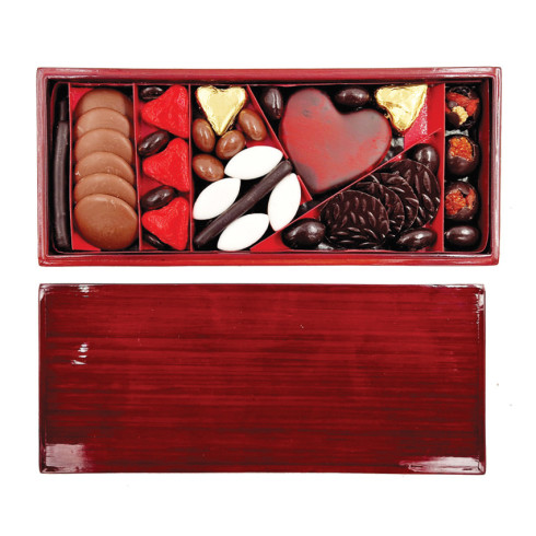Boite bambou laquée. Un raffinement total Taille 2 / Chocolat Saint-Valentin
