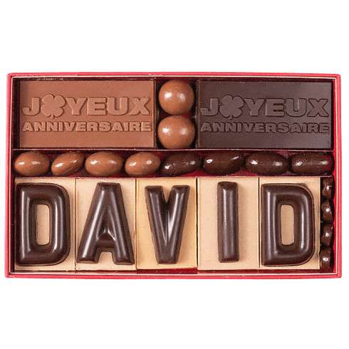 5 lettres en chocolat et plaques à choisir (CP) / Fêter un anniversaire