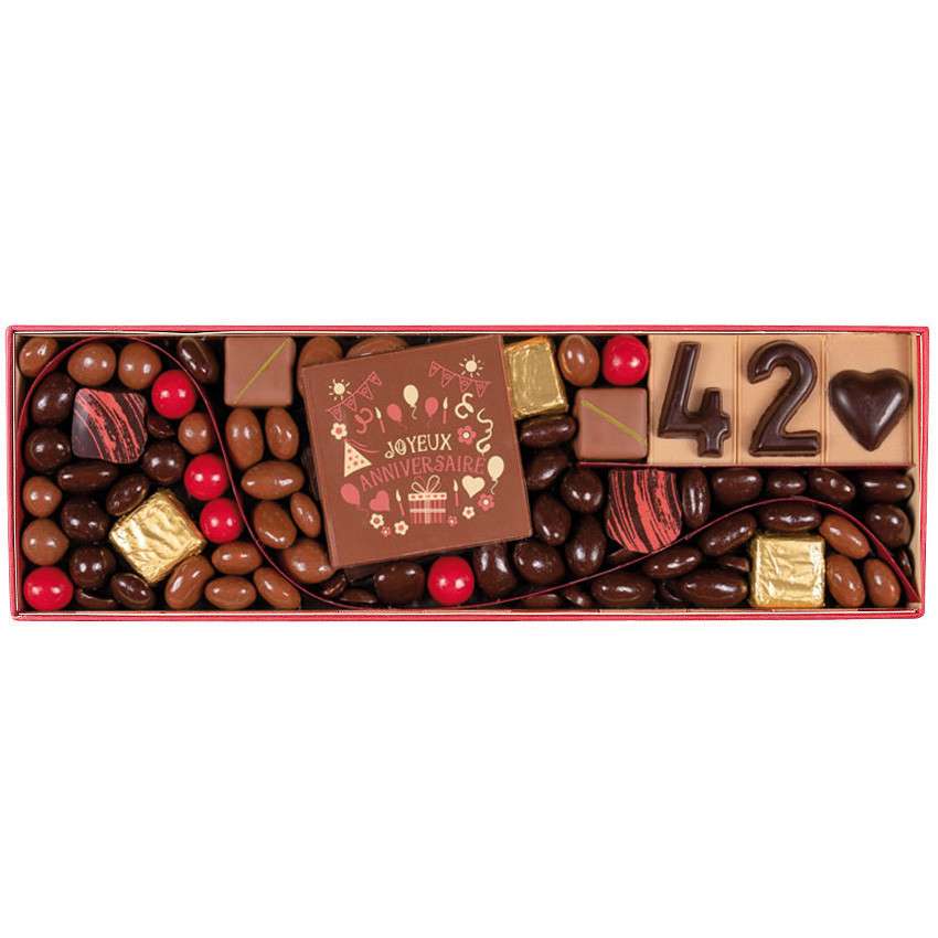 Boite chocolat anniversaire taille 3