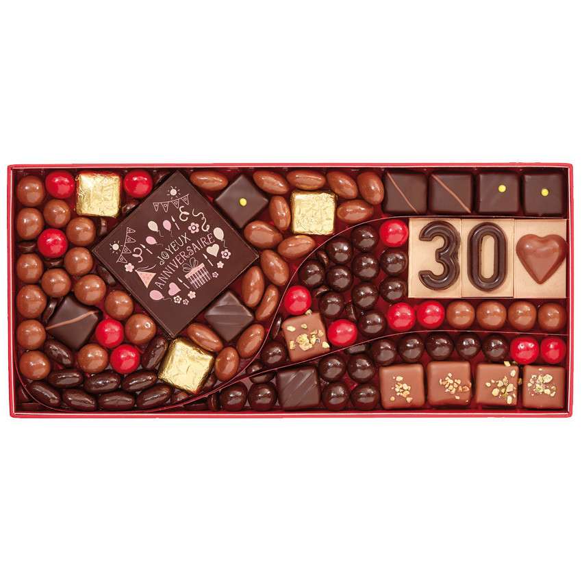 Boite chocolat anniversaire taille 4