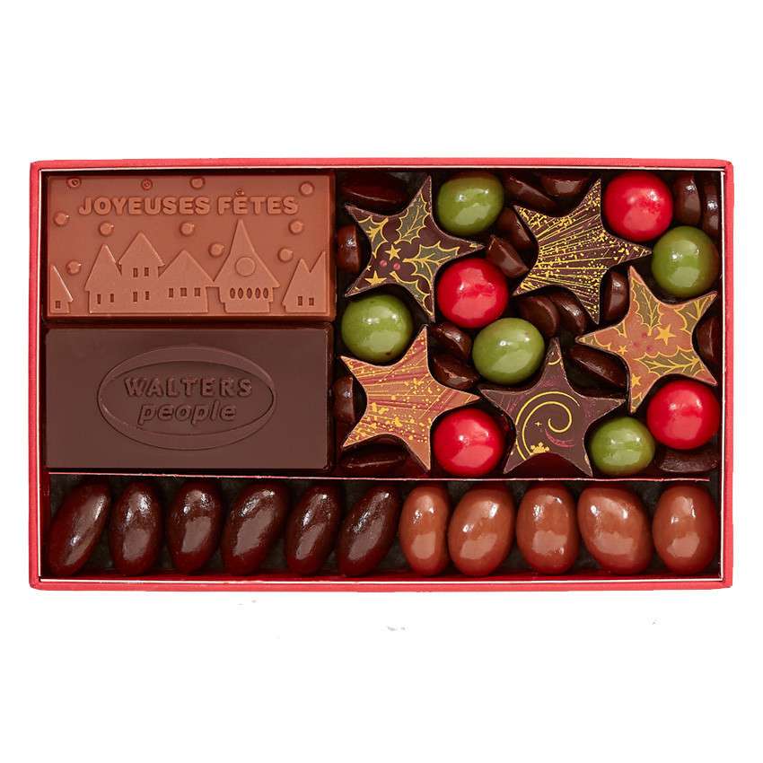 Coffret logo en chocolat