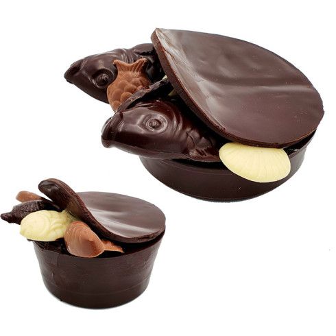 Conserve de poisson en chocolat noir - 2 tailles / Collection 2021 : chocolats de Paques originaux