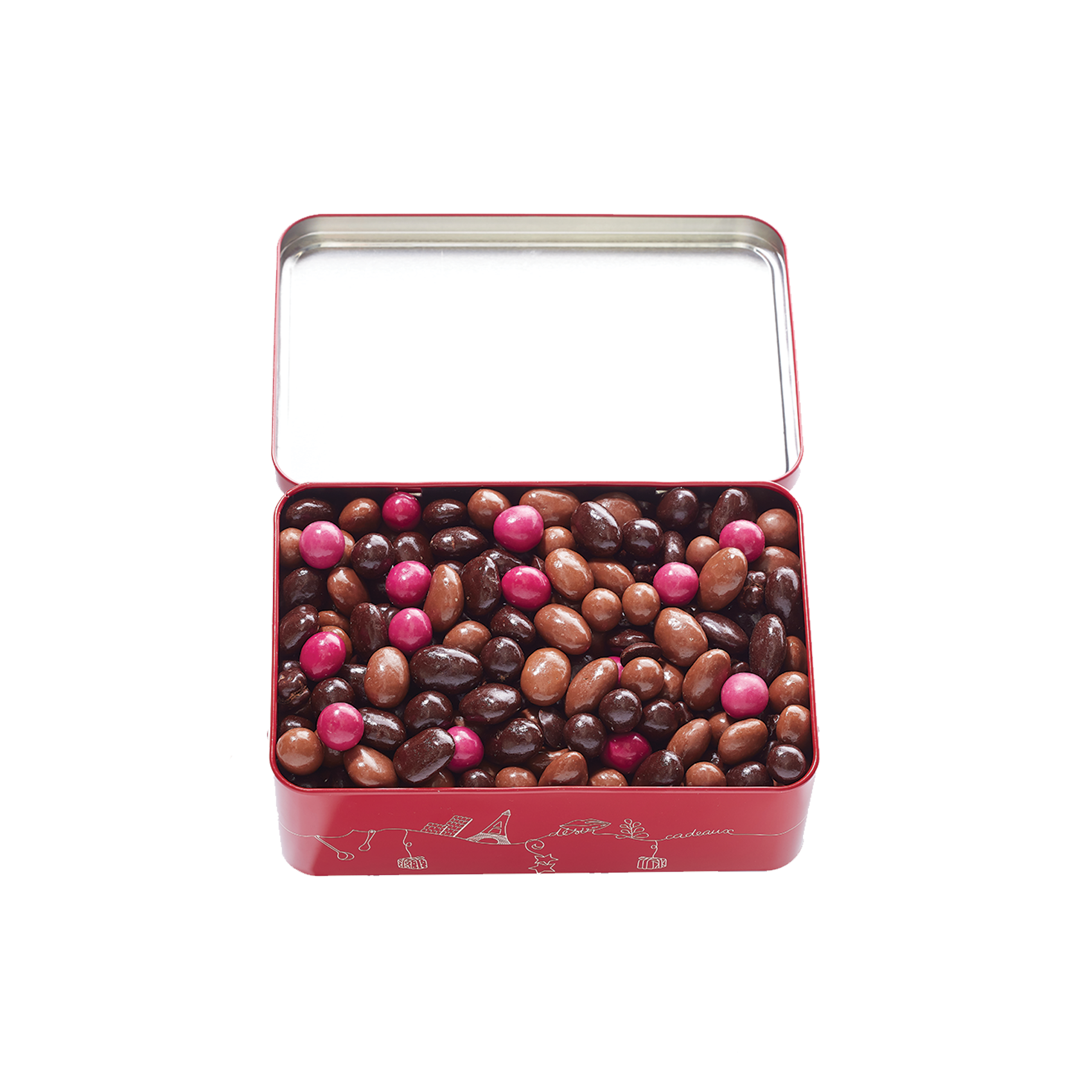 Dragées chocolat boite fer 570 g