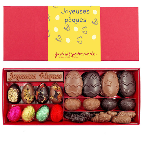 Coffret chocolats Pâques assortiment Taille 2 / Coffrets de chocolats de Pâques