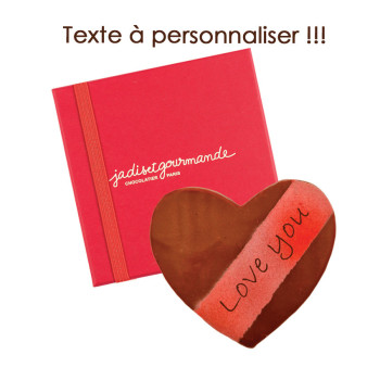 Bouchée cœur praliné en chocolat au lait - A personnaliser Jadis et Gourmande