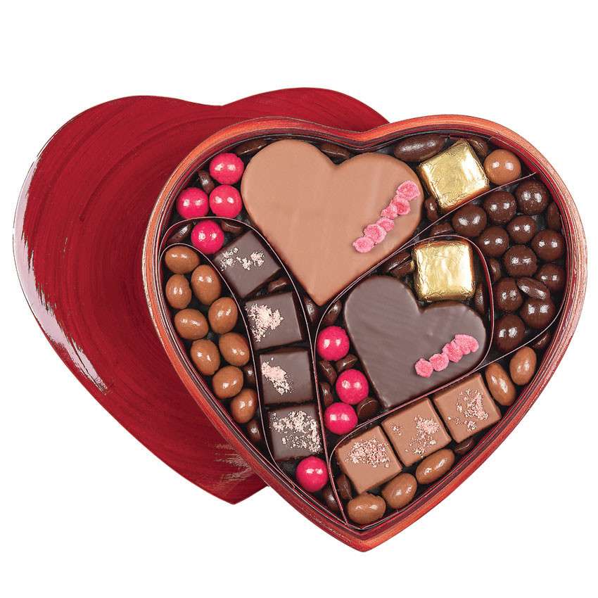Coffret coeur chocolat saint valentin taille 3