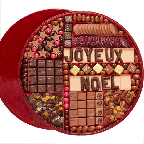 Boite laque Joyeux Noel T6 / Boites de chocolats de Noël