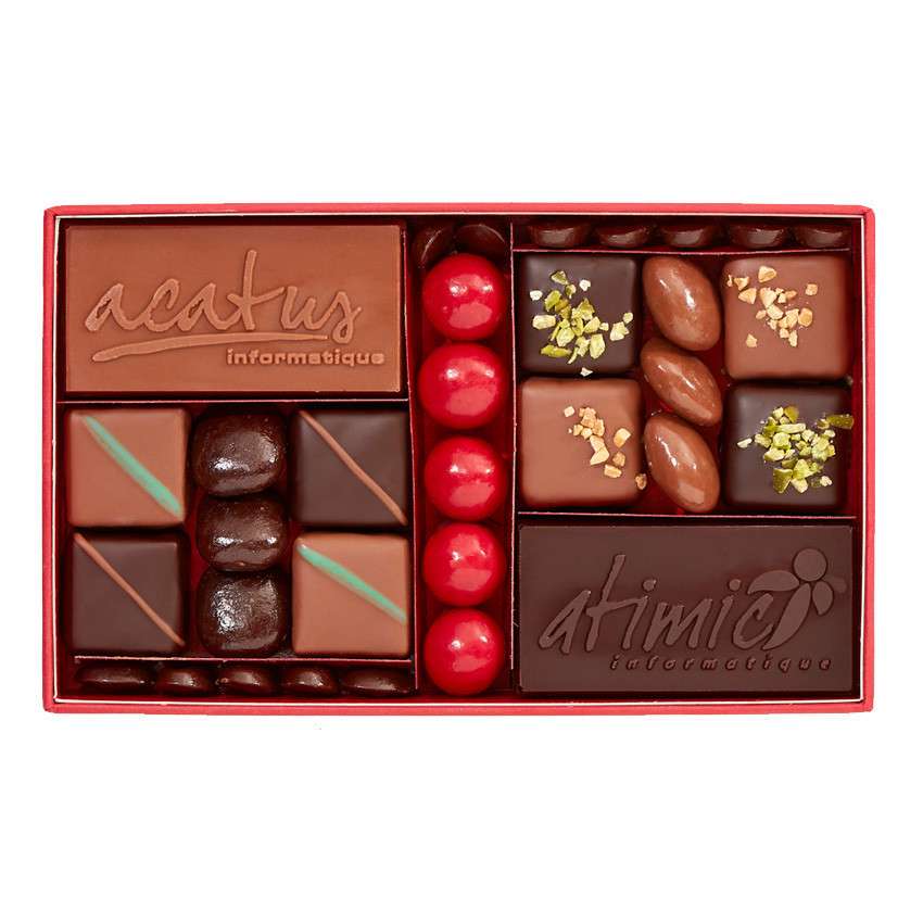 Cadeaux chocolat fin année personnalisé