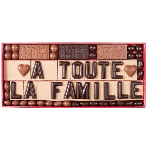 Cadeau personnalisé 20 lettres (MT18) / Chocolats de Noël