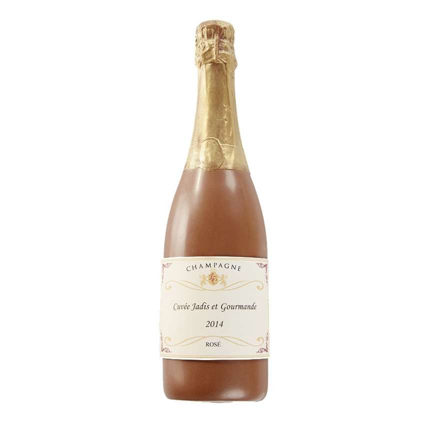 Bouteille de champagne - moulage chocolat lait