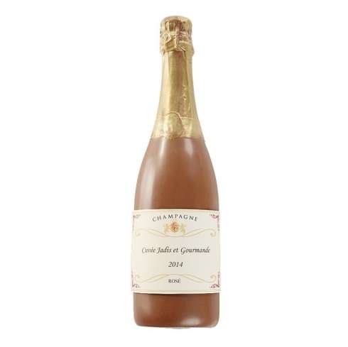 Bouteille de champagne - moulage chocolat lait / Fêter une naissance