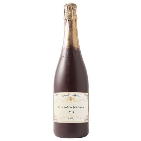 Bouteille de champagne en moulage chocolat noir / Les Moulages en chocolat