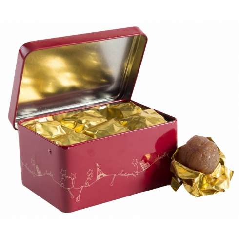 Boite de 12 marrons glacés / Boites de chocolats de Noël