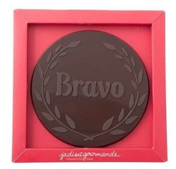 Médaille en chocolat et cadeau logotype Jadis et Gourmande