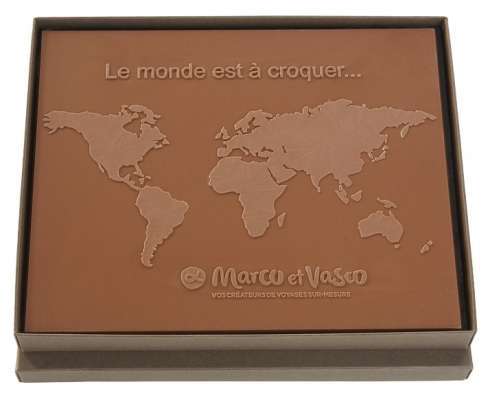 Boite Le monde est à croquer / Gravure chocolat